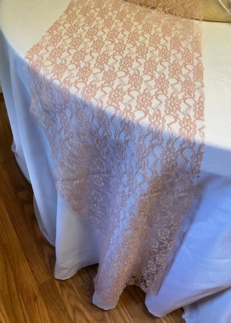Dusty Rose Lace Table Runners