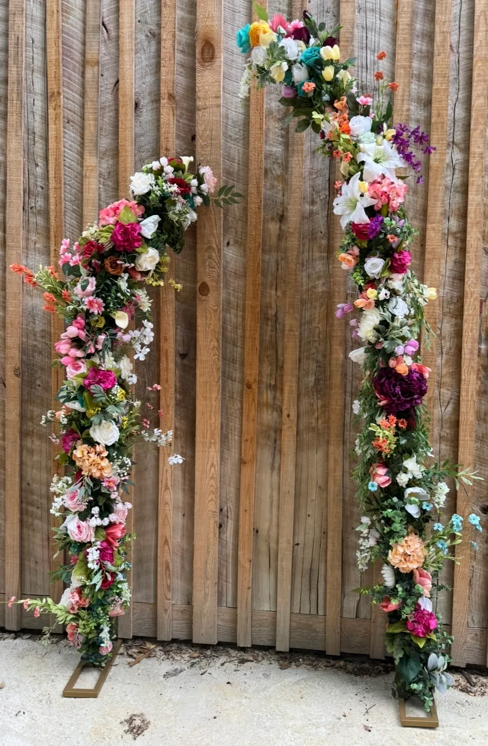 Broken Arch with Mixed Flowers