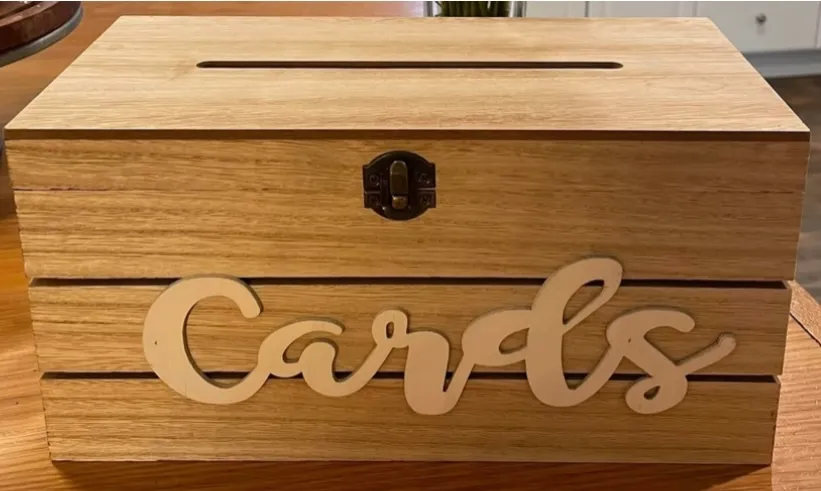 Wood “Cards” Box