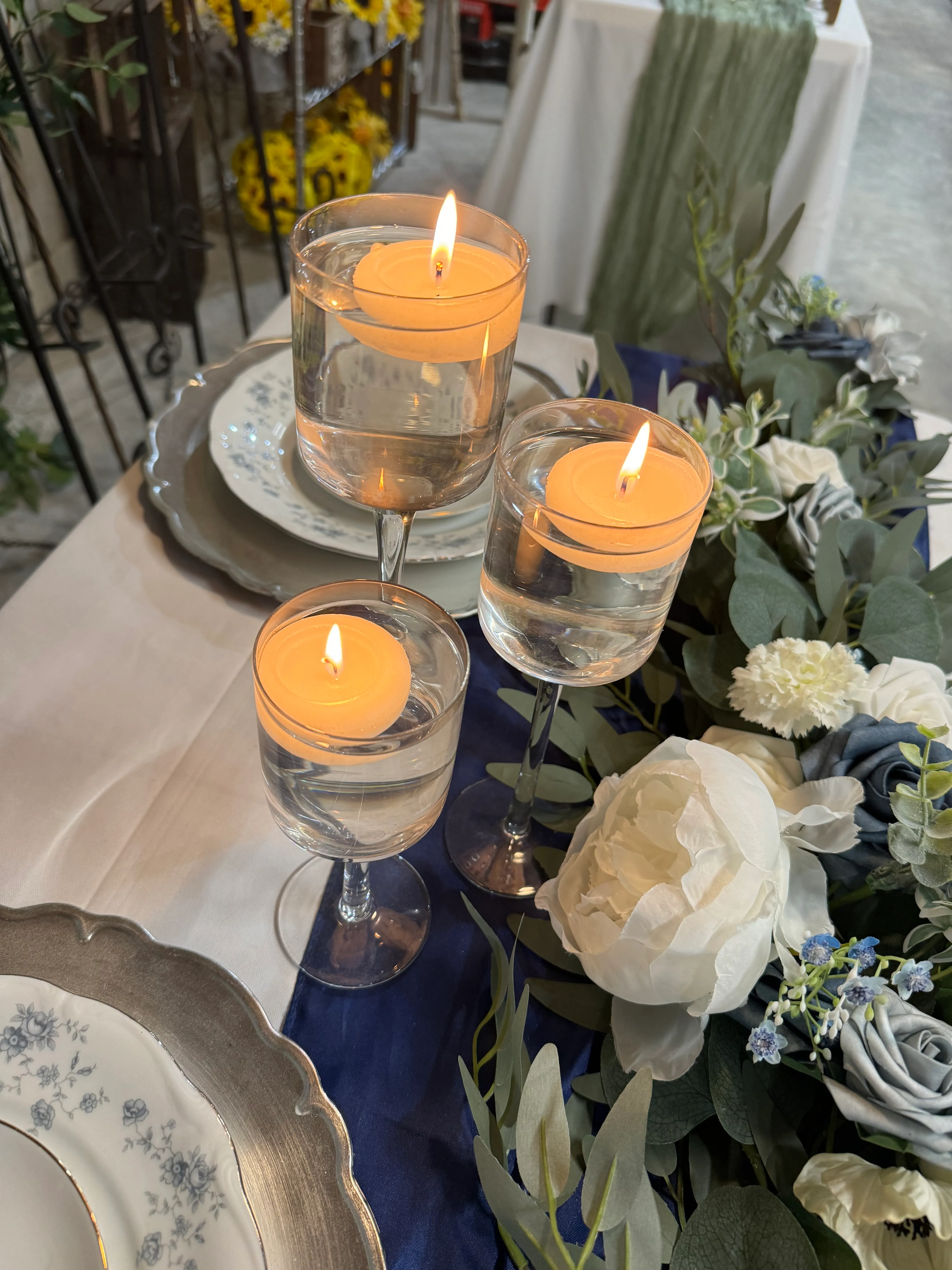 Stemmed Glass Candle Holder (Medium)