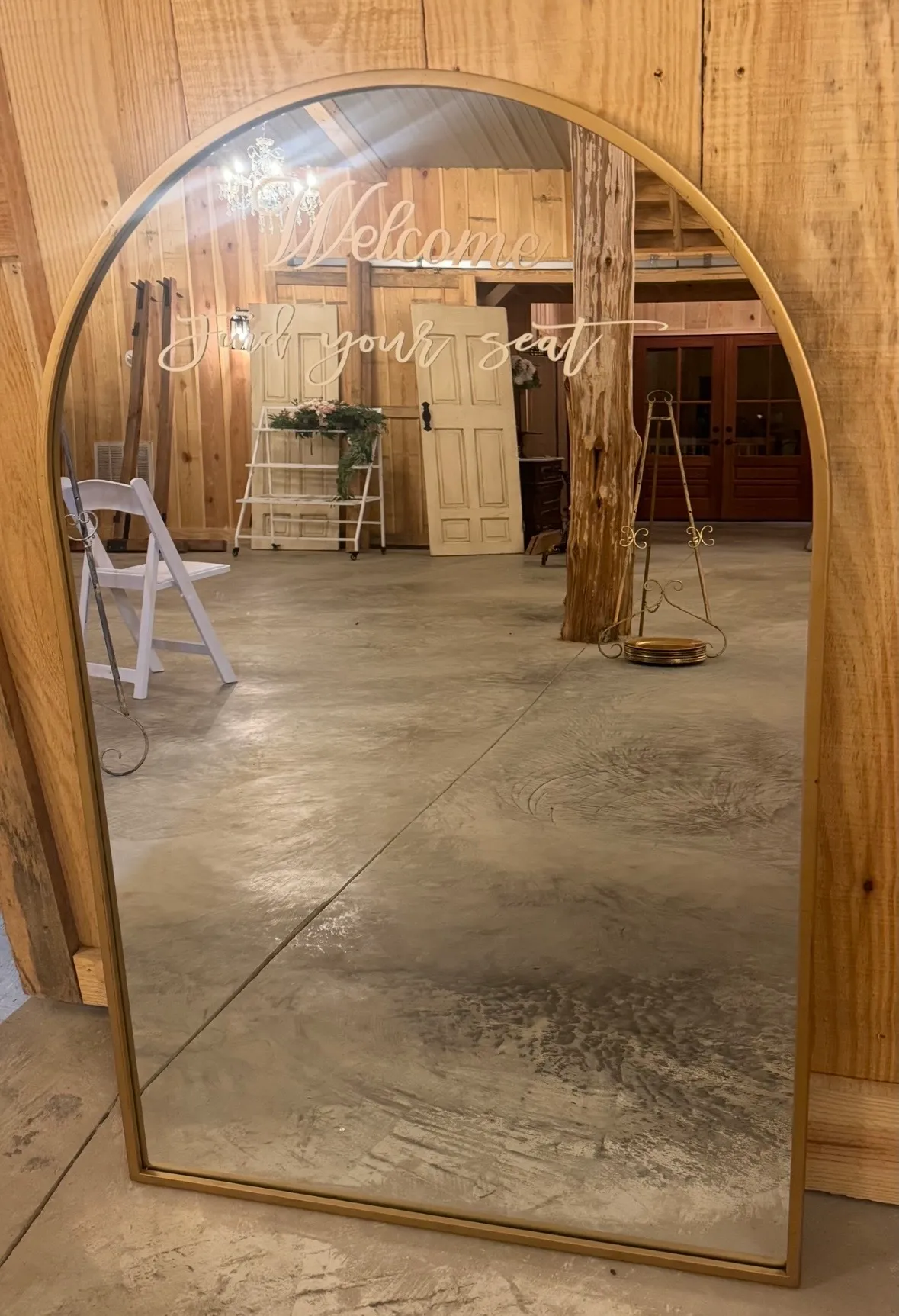 Large Gold Mirror (Mirror will be blank, with no letters) 4ft. tall and 2ft. 8in. wide