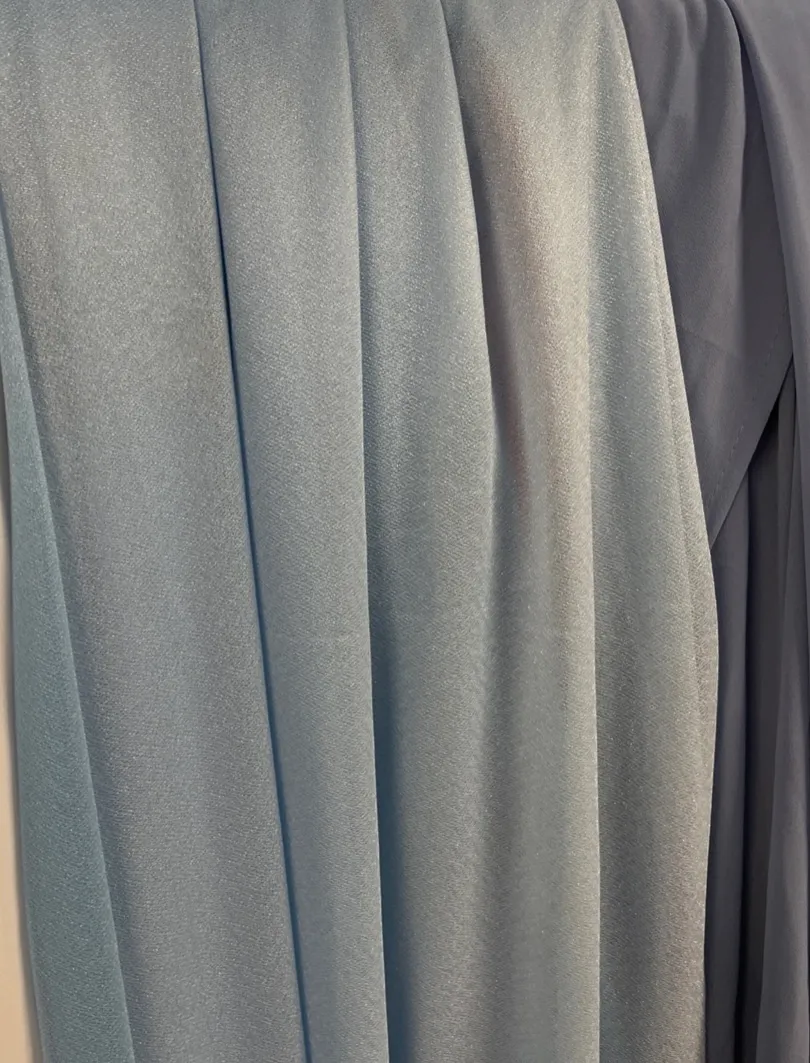 Light Dusty Blue Arch Drapery