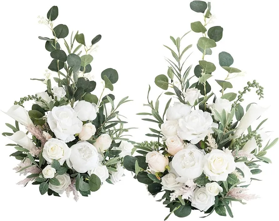 Ling’s Moments White Rose Barrel Arrangements 