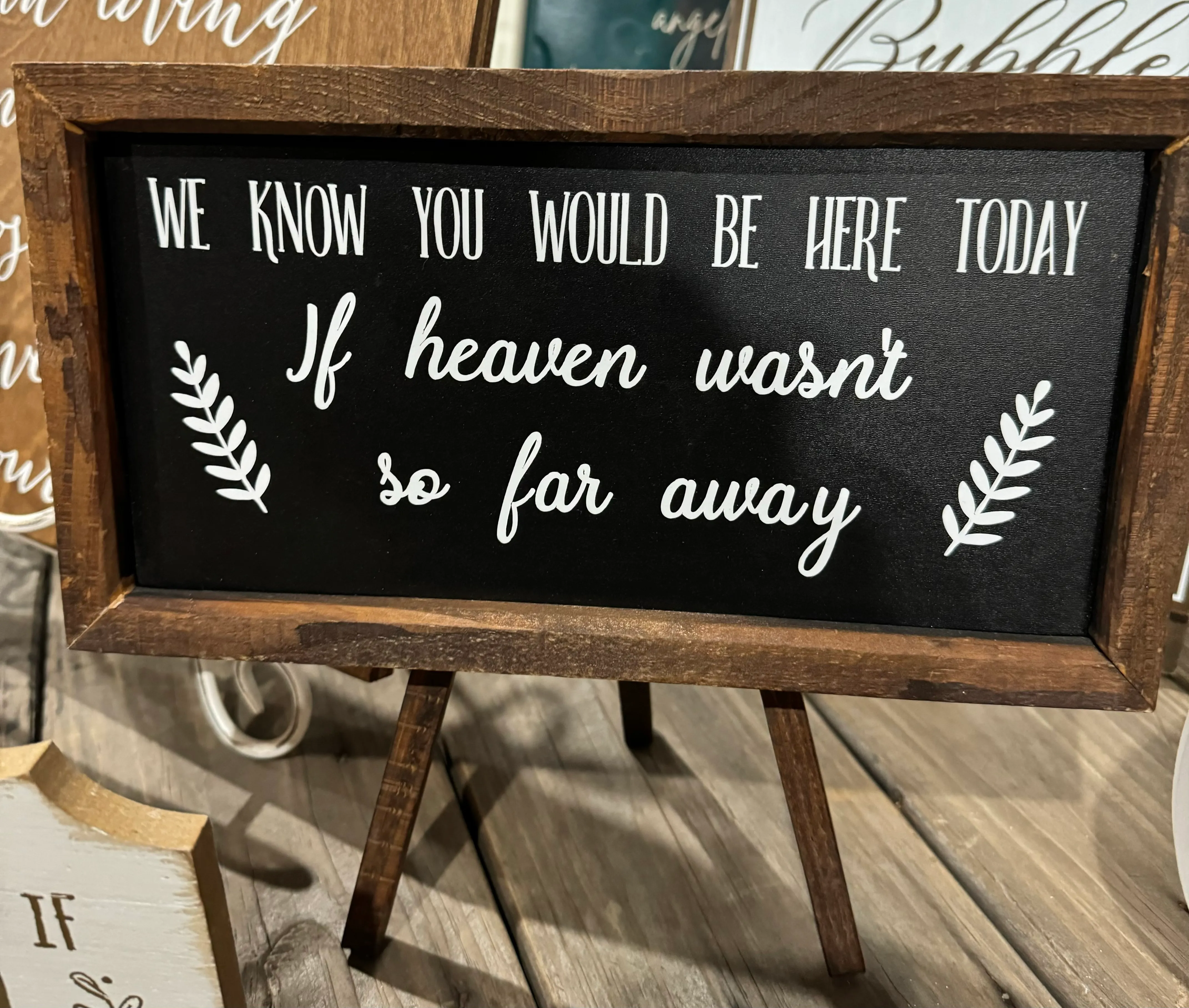 “We Know You Would Be Here Today If Heaven Wasn’t So Far Away” Small Sign