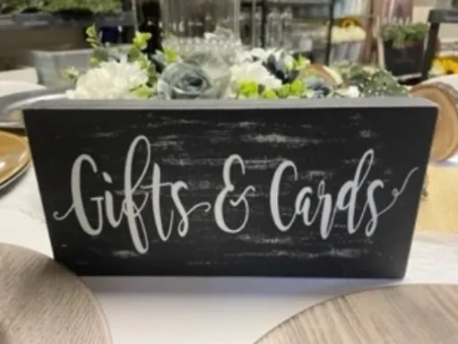 “Gifts & Cards” Wood Block