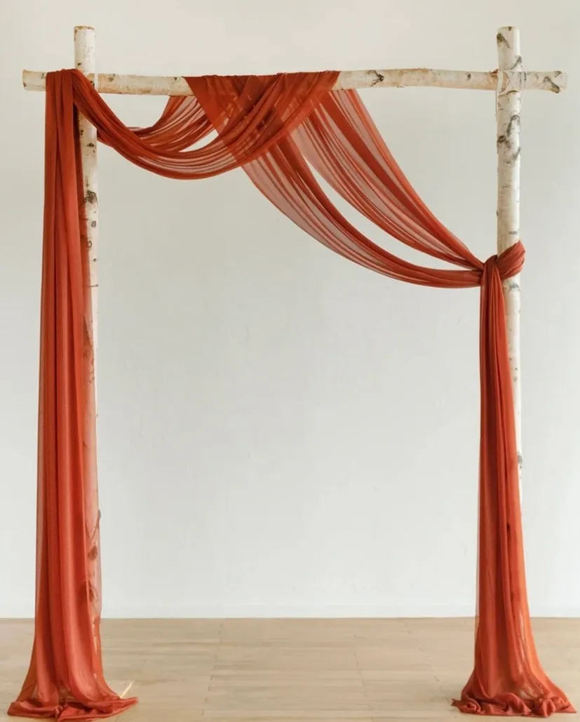 Ling’s Moments Arch Drapery in Burnt Orange