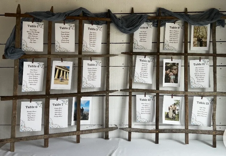 Tobacco Stick Seating Charts (Measuring 33" wide, but both together would be 66")