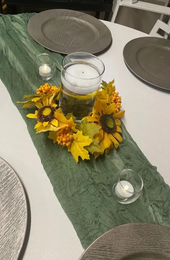 Sunflower Wreath Centerpieces 