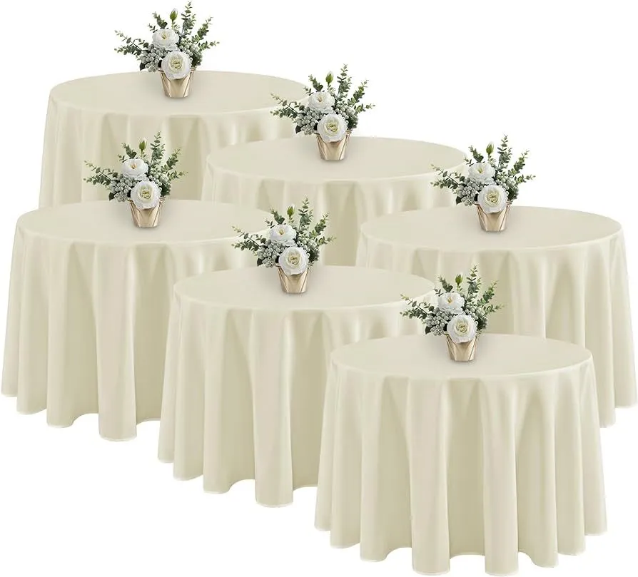 Tablecloths (Ivory, Round) 120”