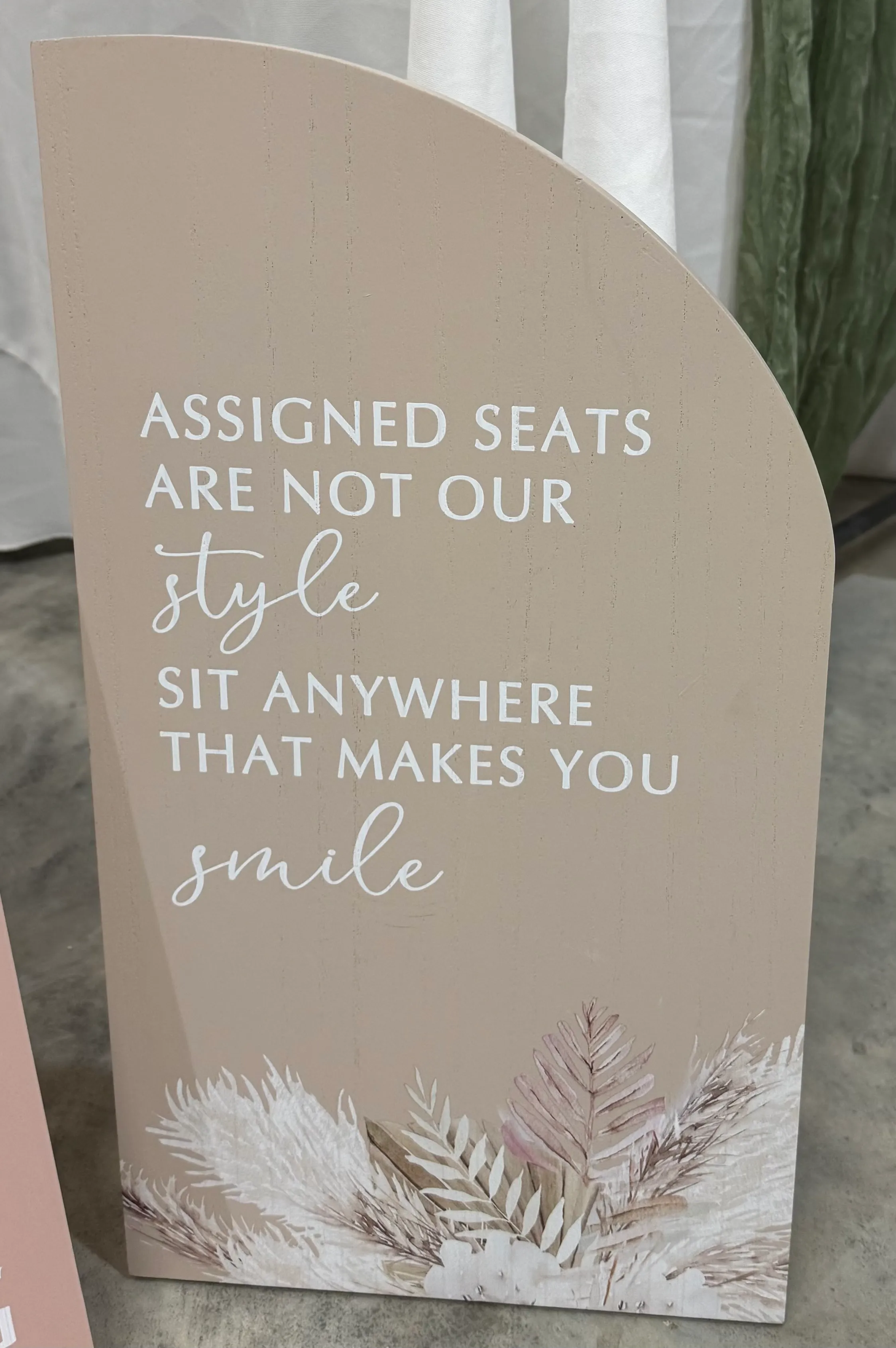 No Assigned Seats Easel