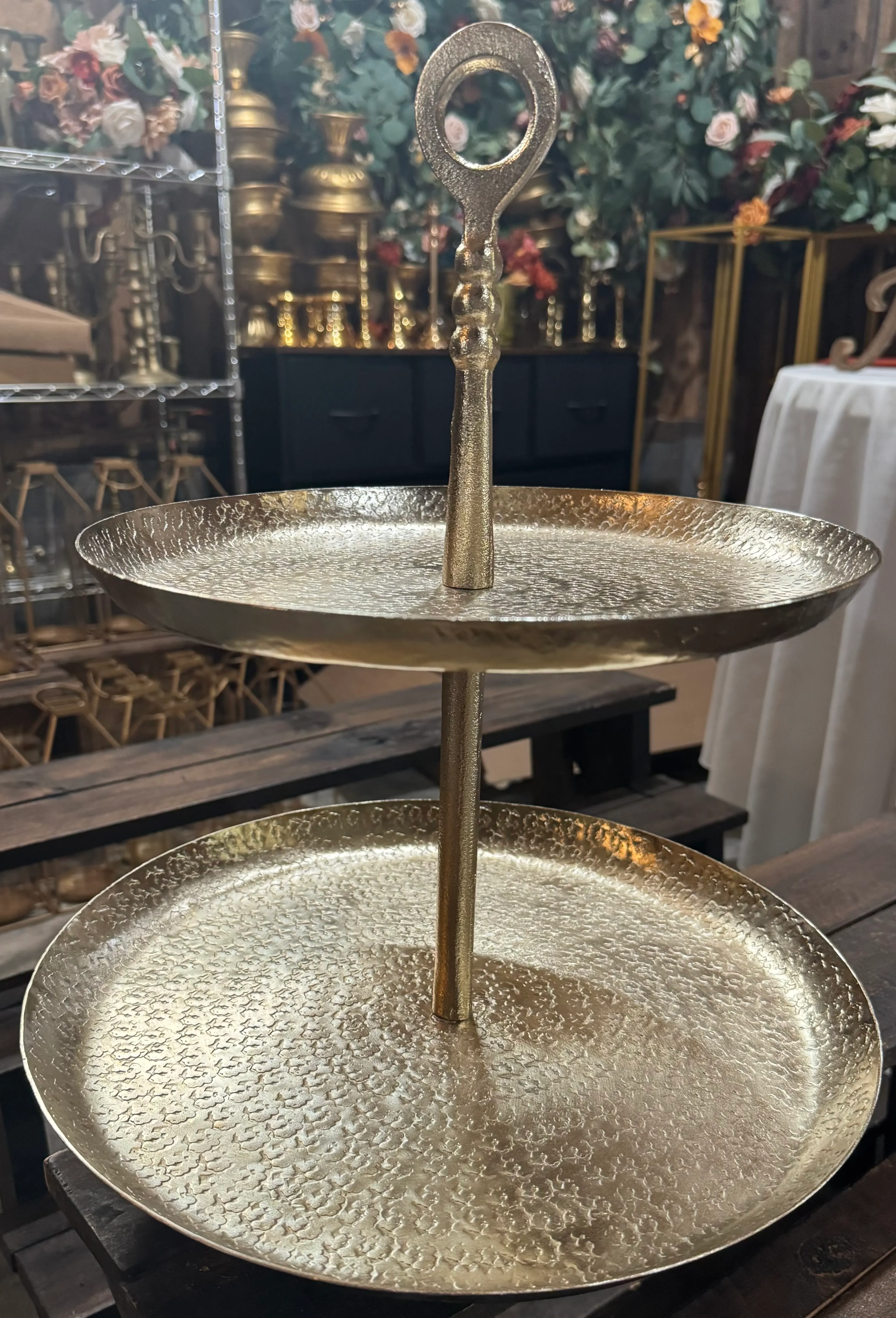 Gold 2-Tier Stand