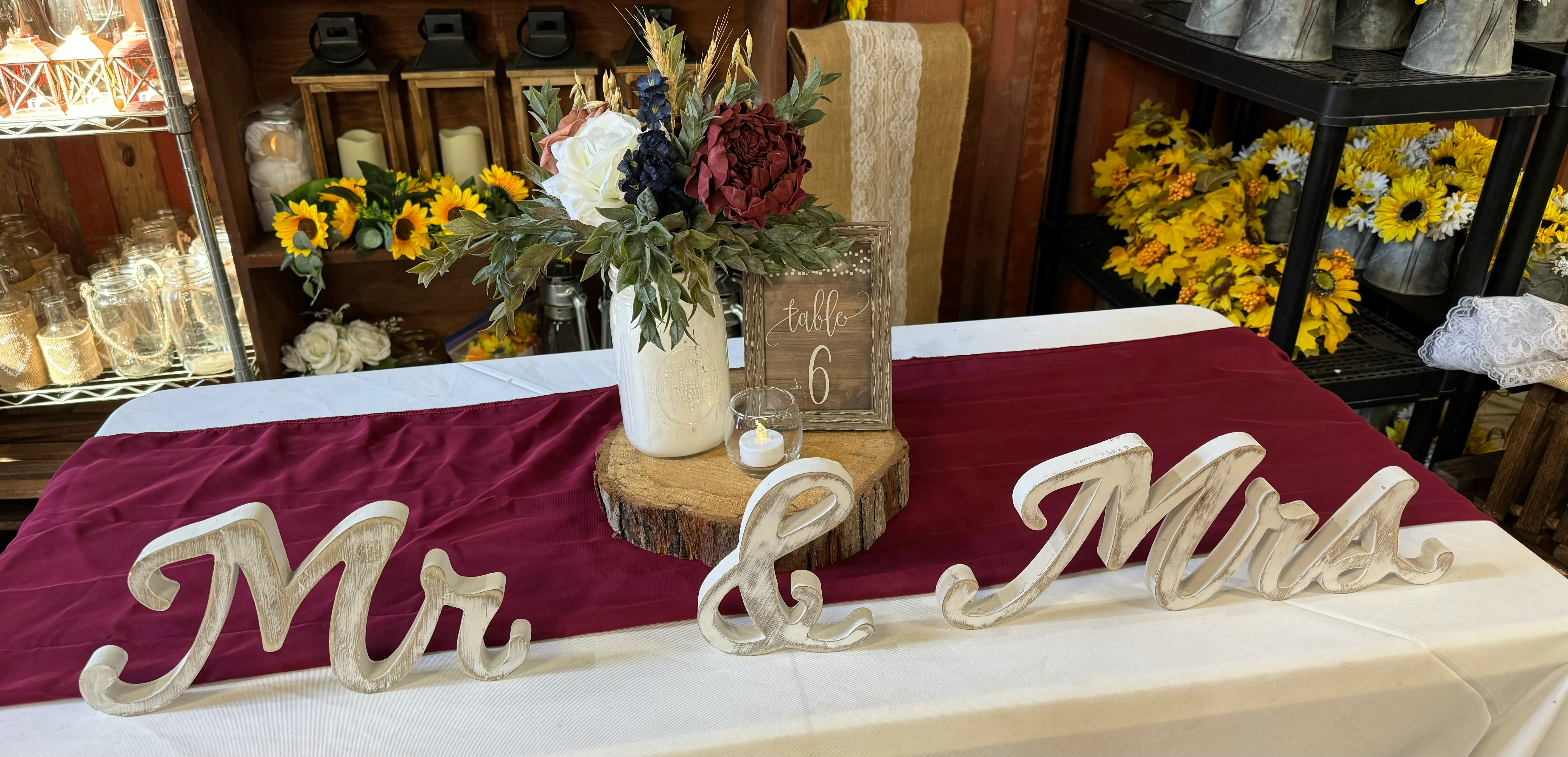 “Mr & Mrs” Whitewashed Letter Set