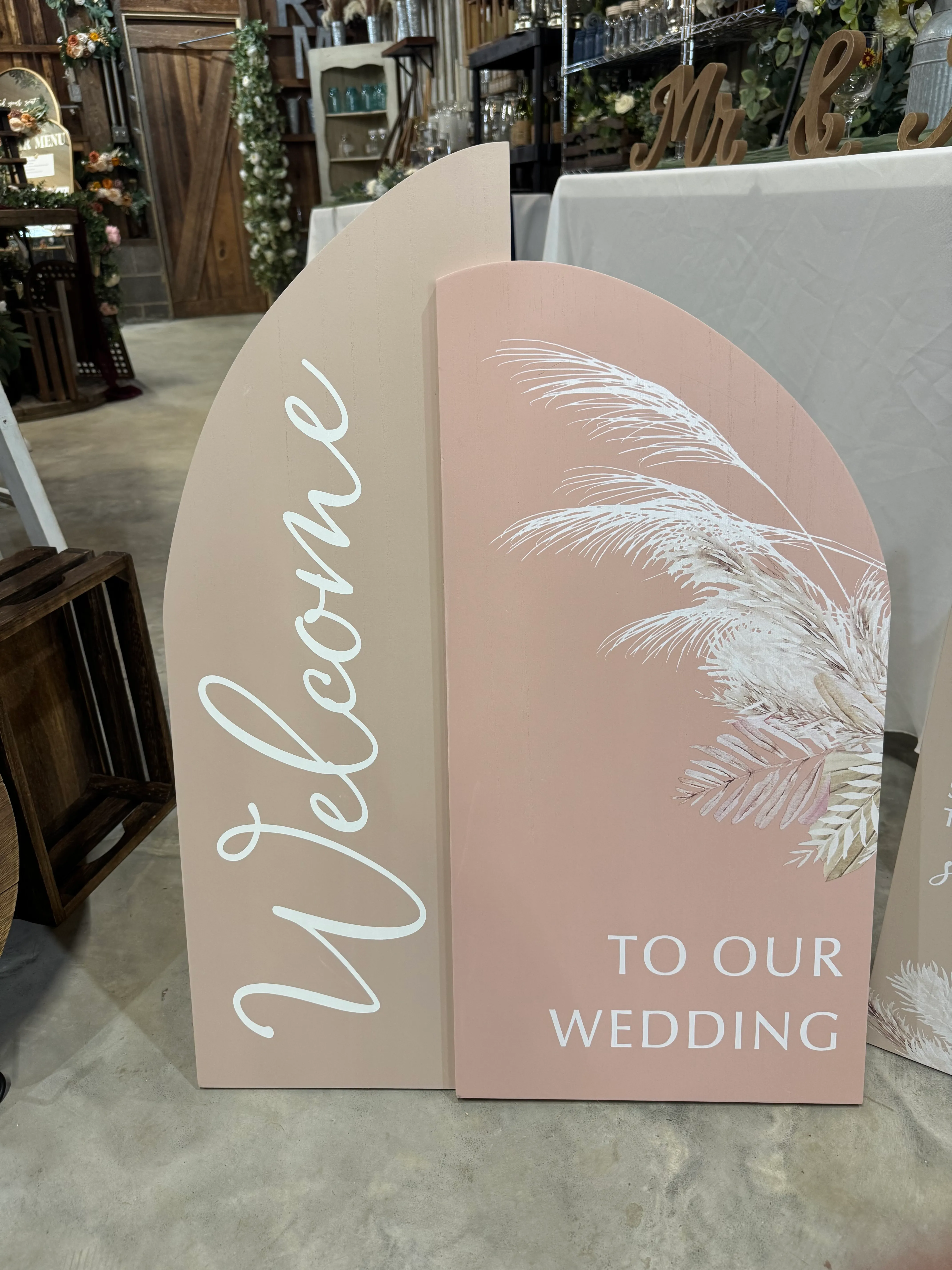 BOHO Welcome to Our Wedding Easel