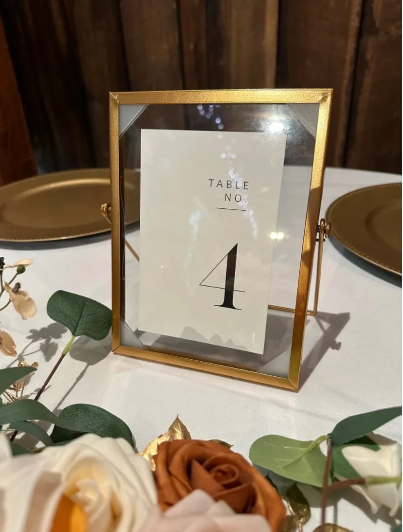 Rose Gold Framed Table Numbers (Set 1-18)