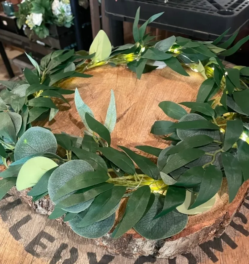 Greenery Wreath Centerpieces with Lights 