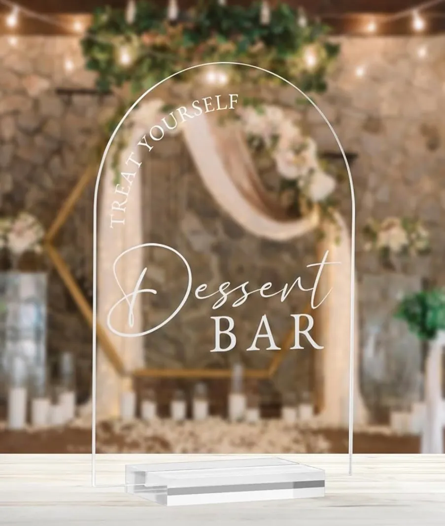 Clear “Dessert Bar” Sign