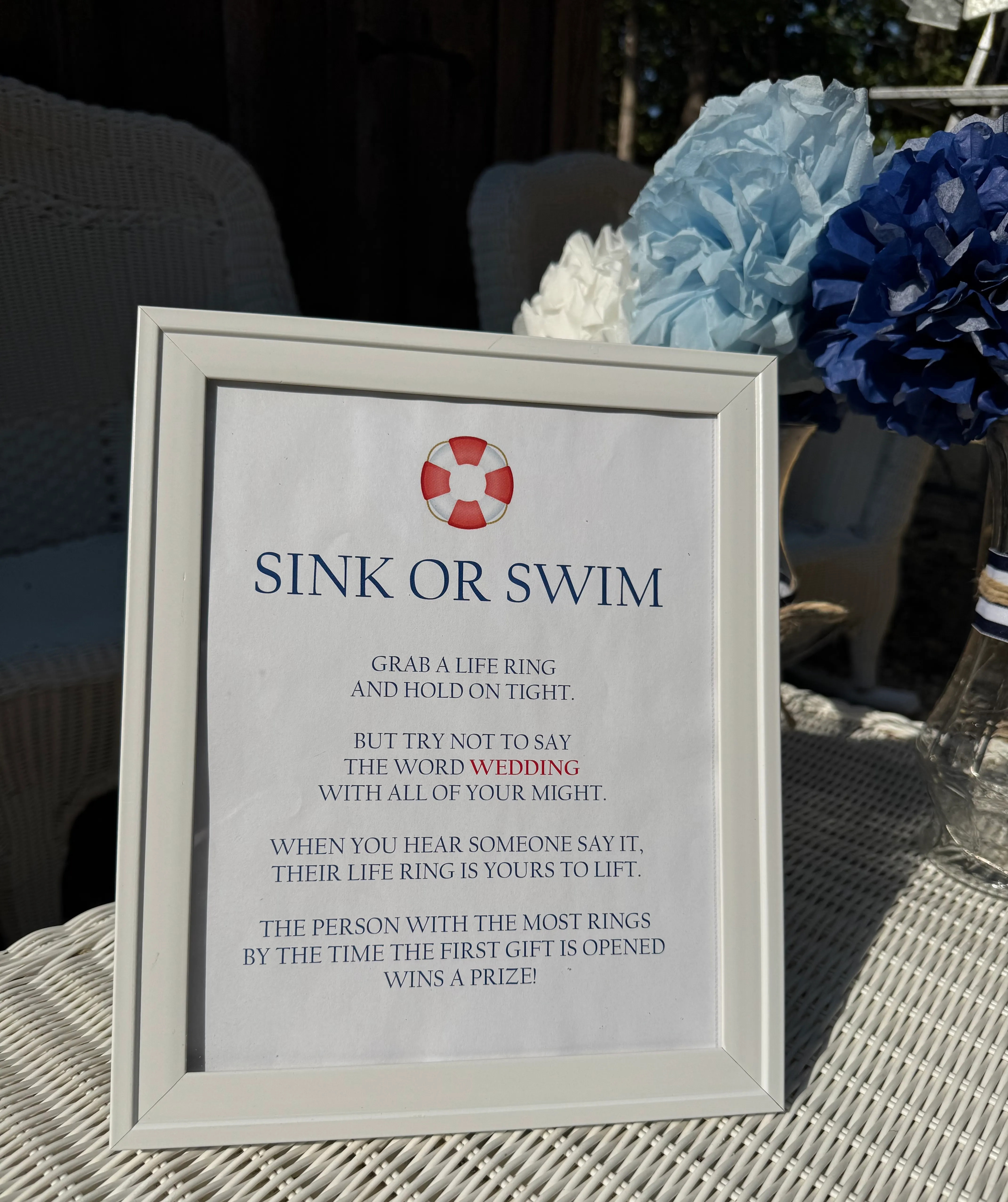 Sink Or Swim Game Sign