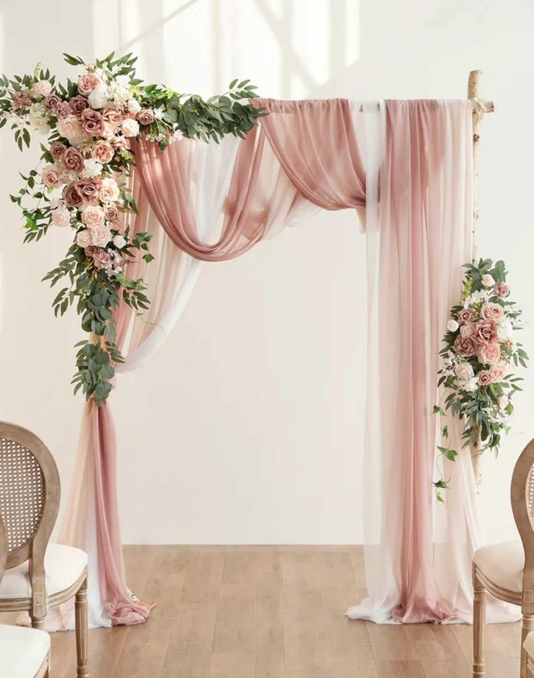 Dusty Rose & Cream  Arch Swags (2-piece set)