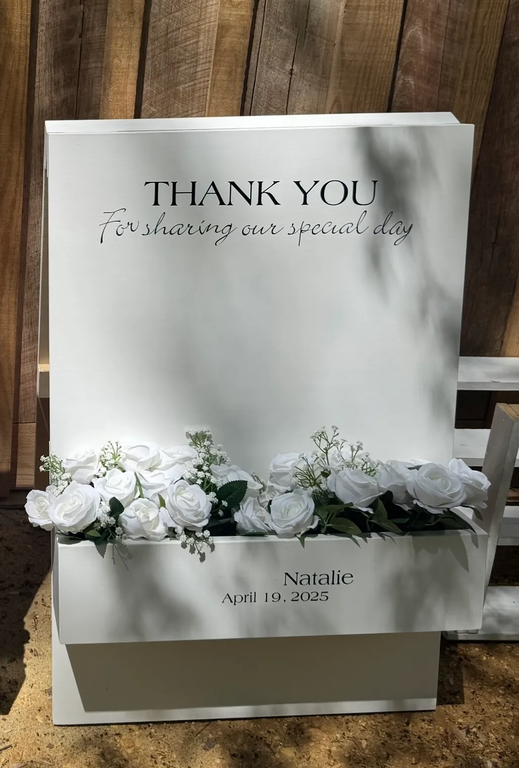 Thank You For Sharing Our Special Day Easel