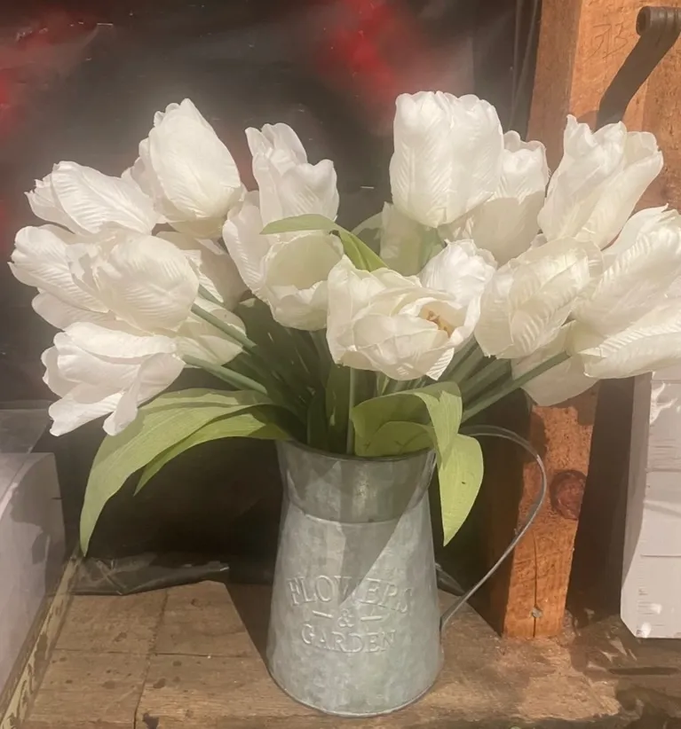 Faux White Tulips