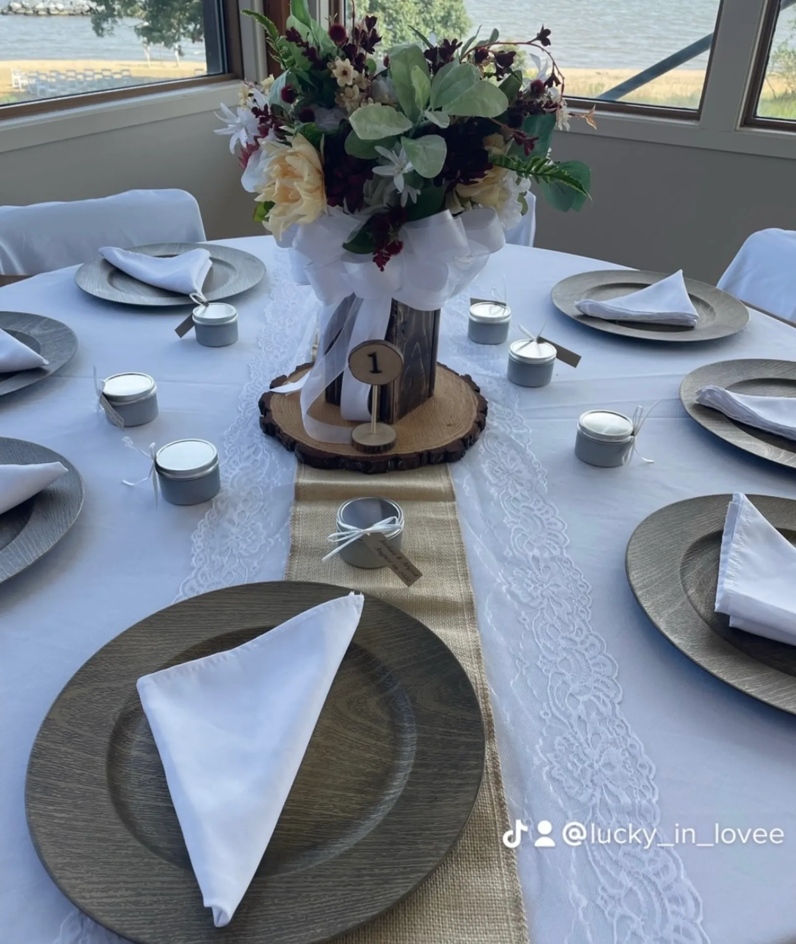 Gold Faux Wood Chargers