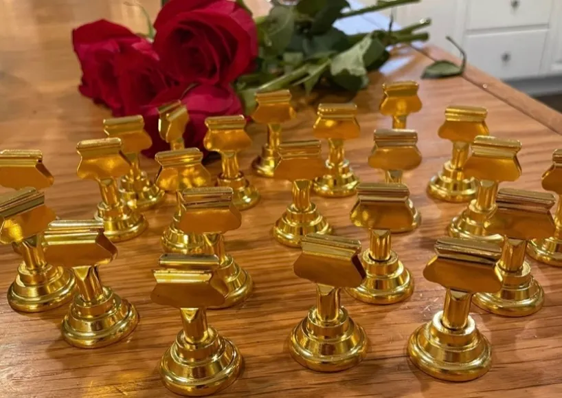 Gold Music Stand Style Table Number Holders