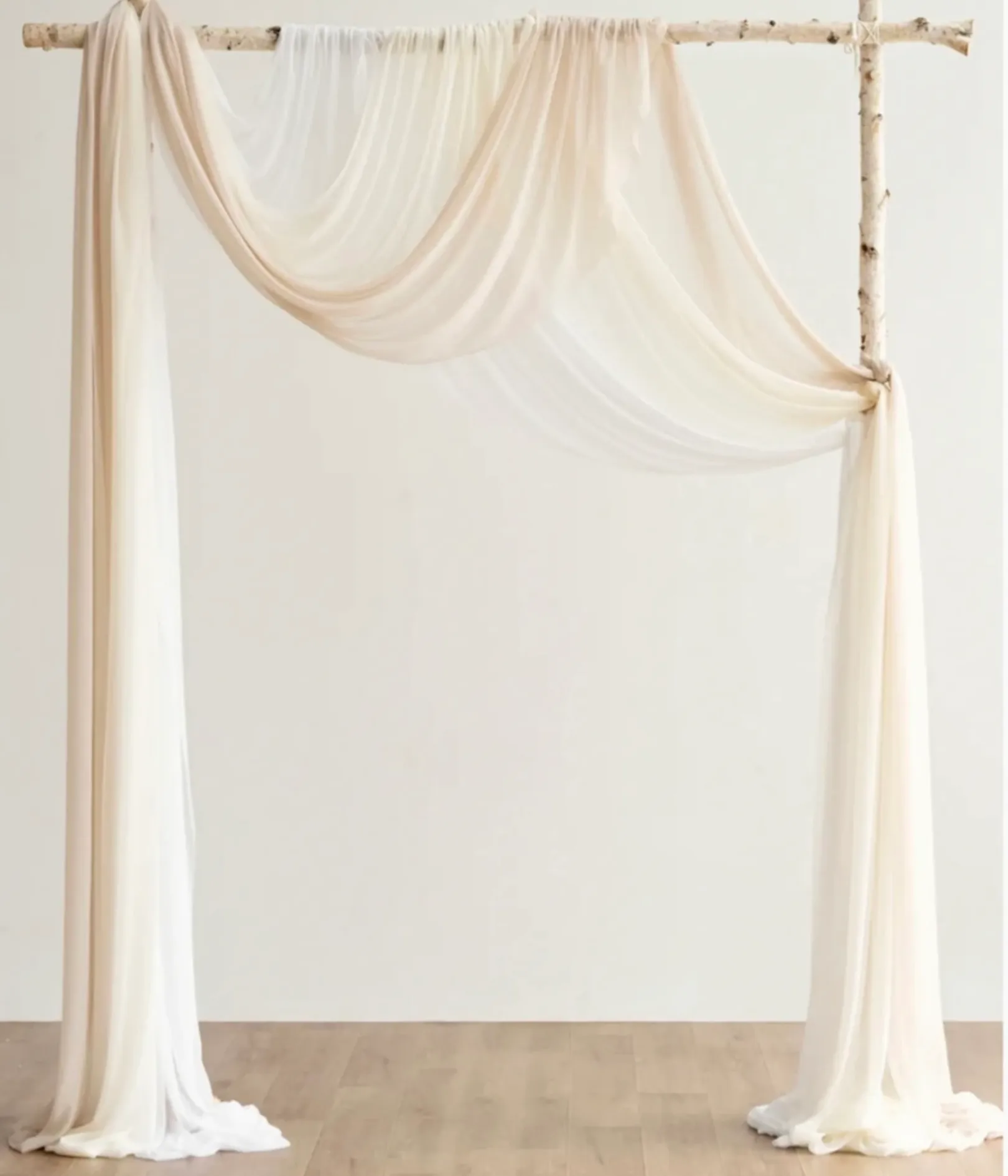Ling’s Moments Arch Drapery in Shades of Sand (Cream, Nude, & Sand)-SAND DRAPE ONLY