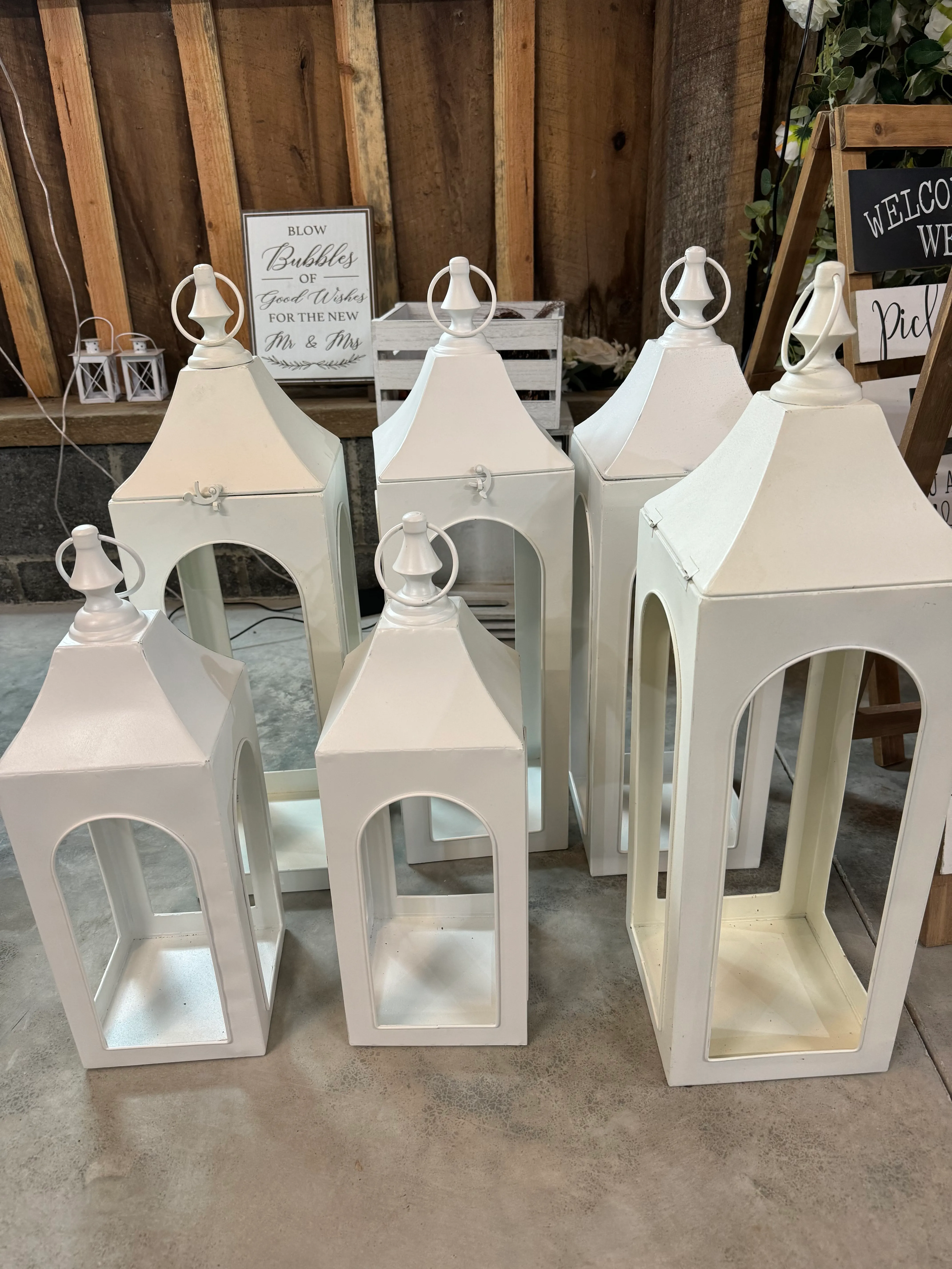 Medium White Lanterns (no glass)