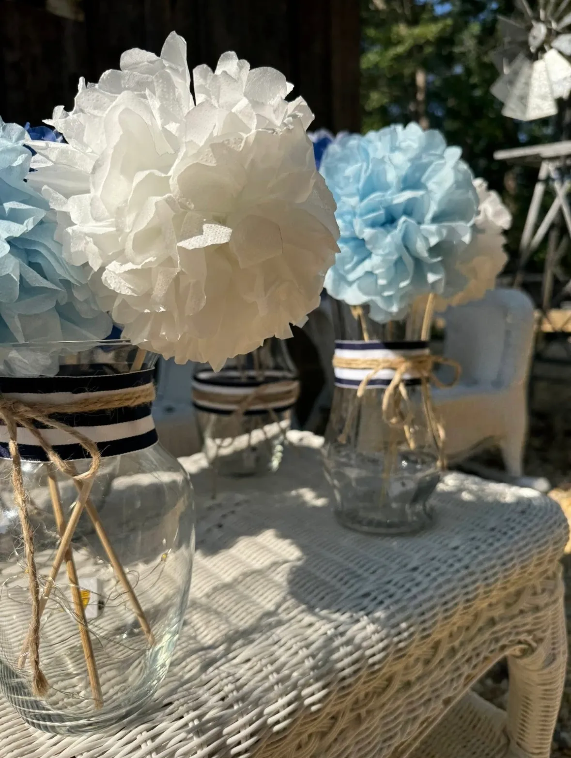 Asorted Glass Nautical Vases