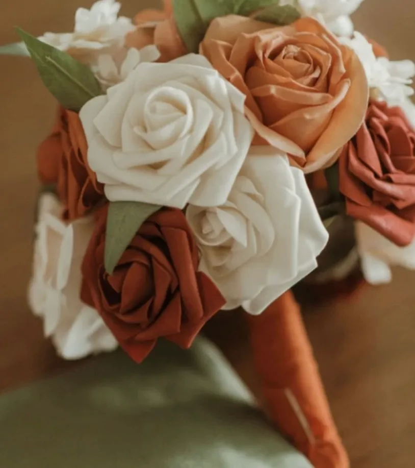 Ling’s Moments Bouquets in Sunset Terracotta