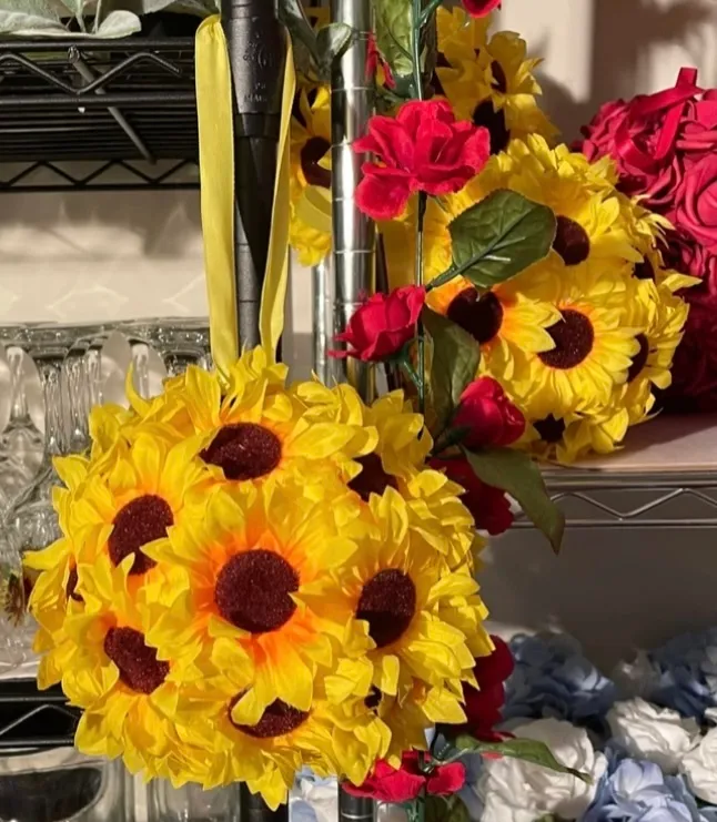 Hanging Sunflower Balls