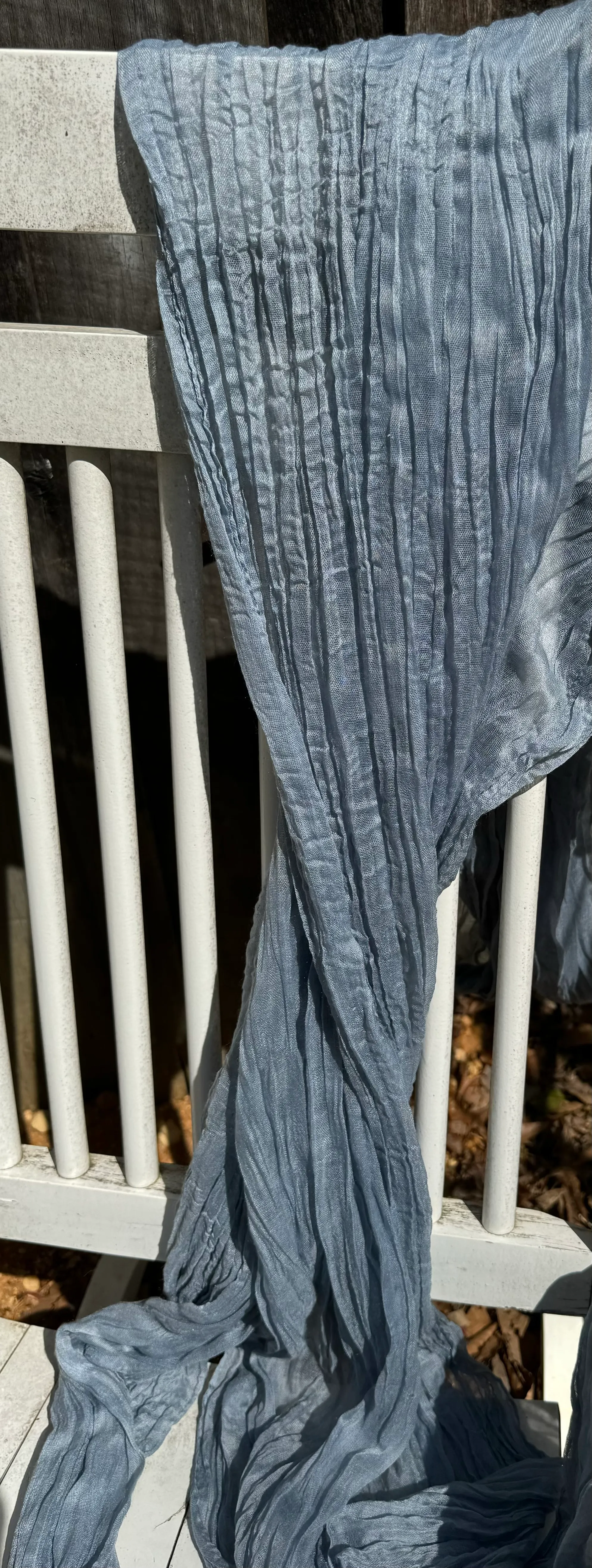 Dusty Blue Cheesecloth Table Runners