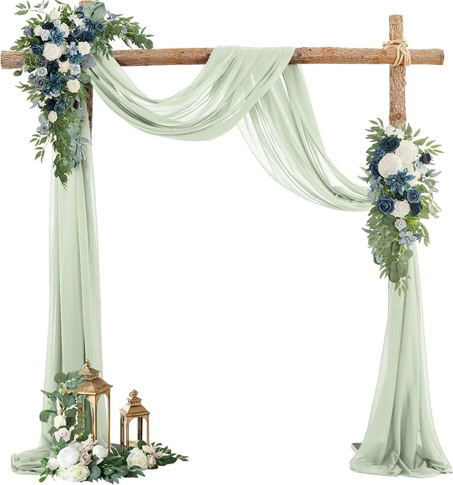 Sage Green Arch Drape 19ft. 