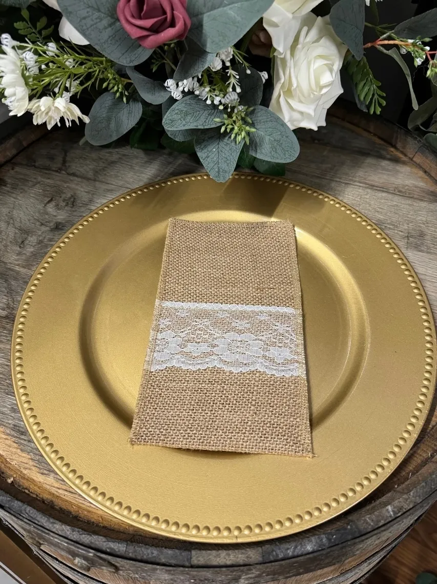 Burlap Utensil Holders