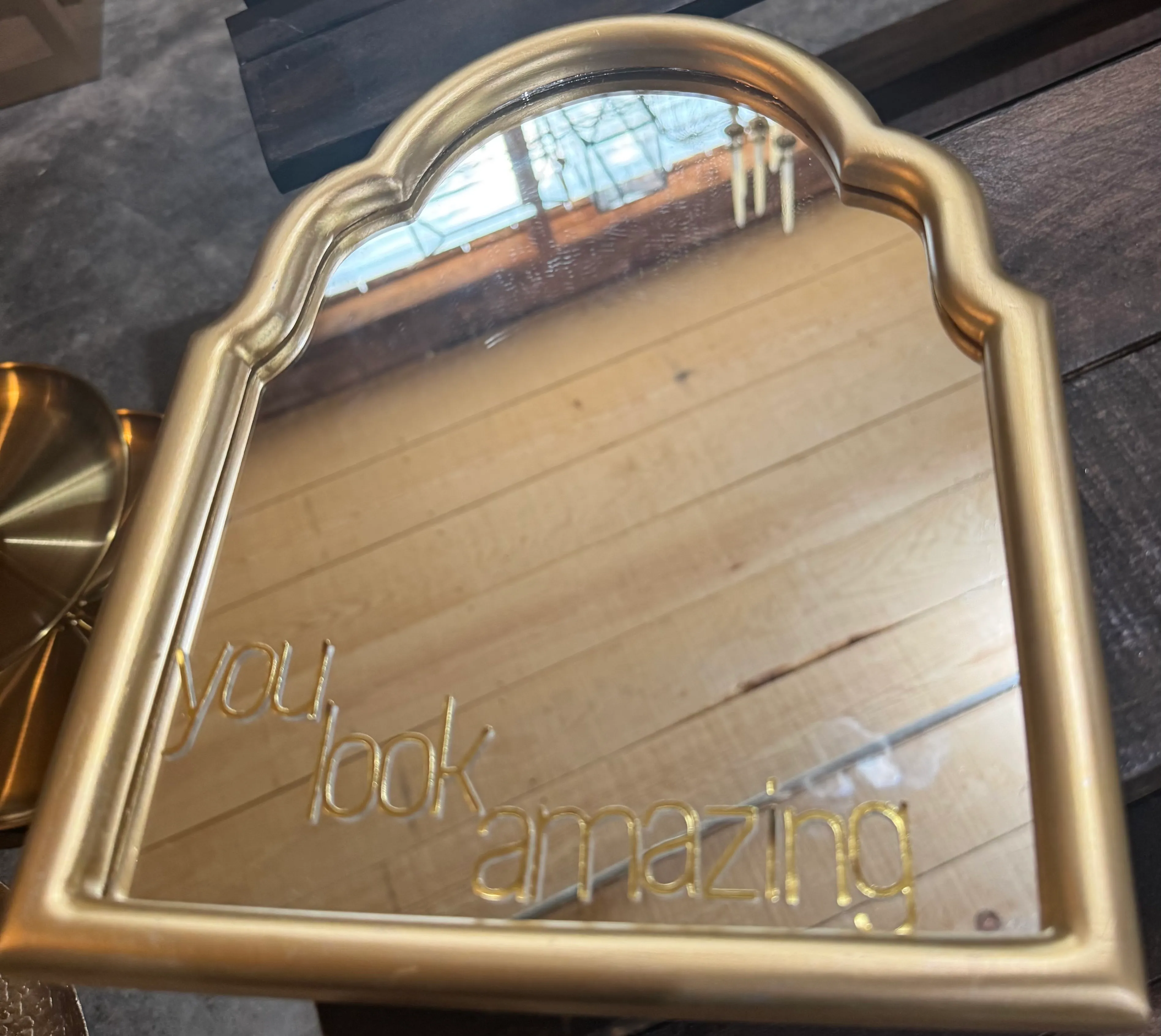 "You Look Amazing" Small Standing Mirror