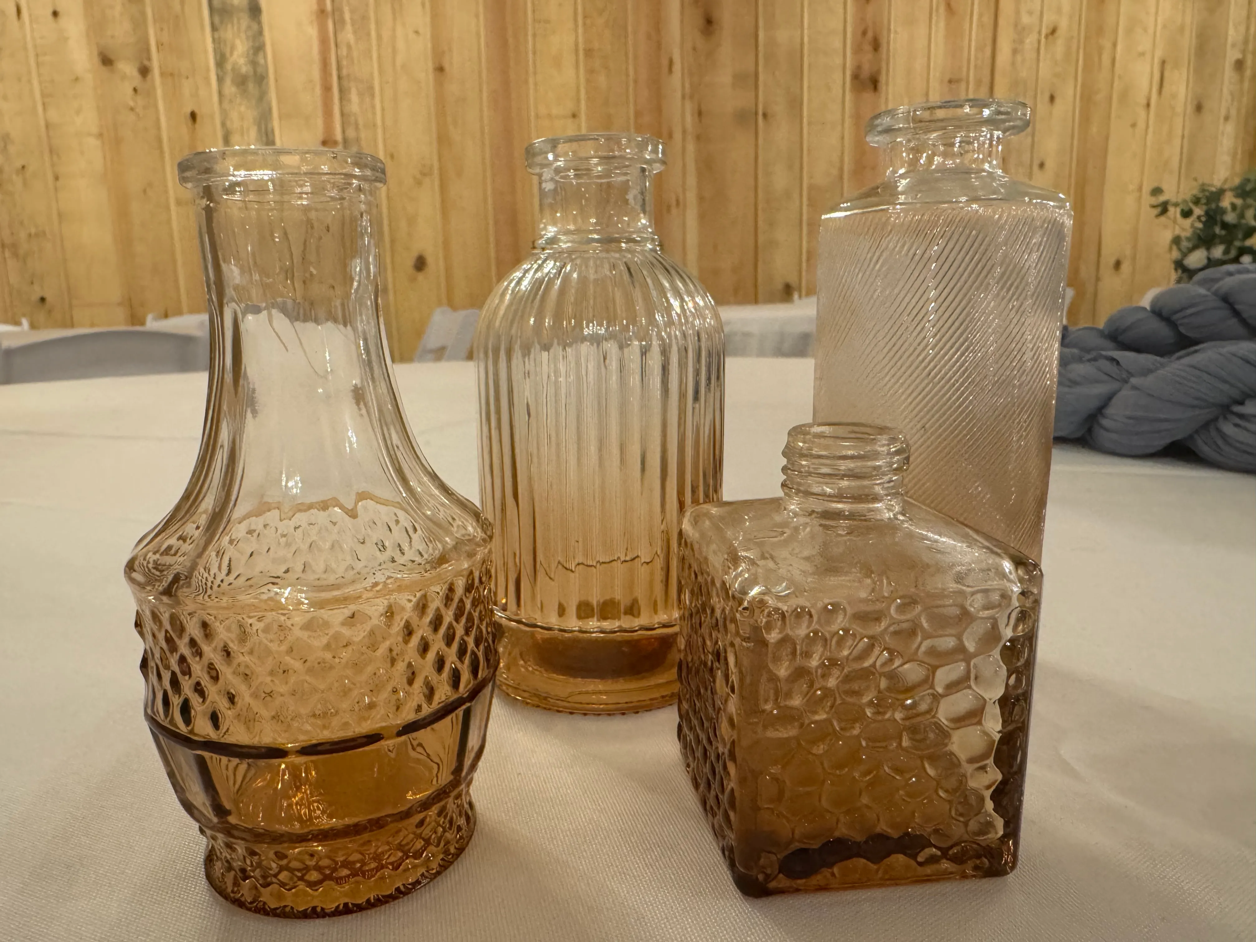Light Amber Bud Vases