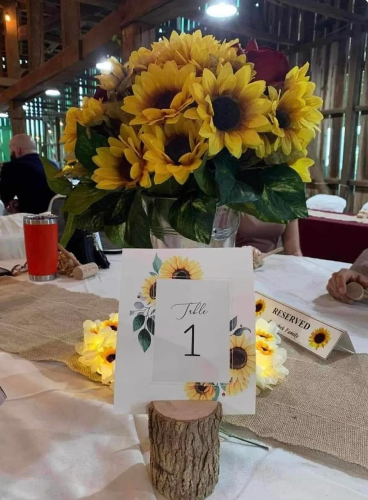 Large Raw Wood Table Number Holders 