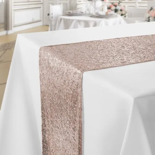 Rose Gold Sequined Table Runners