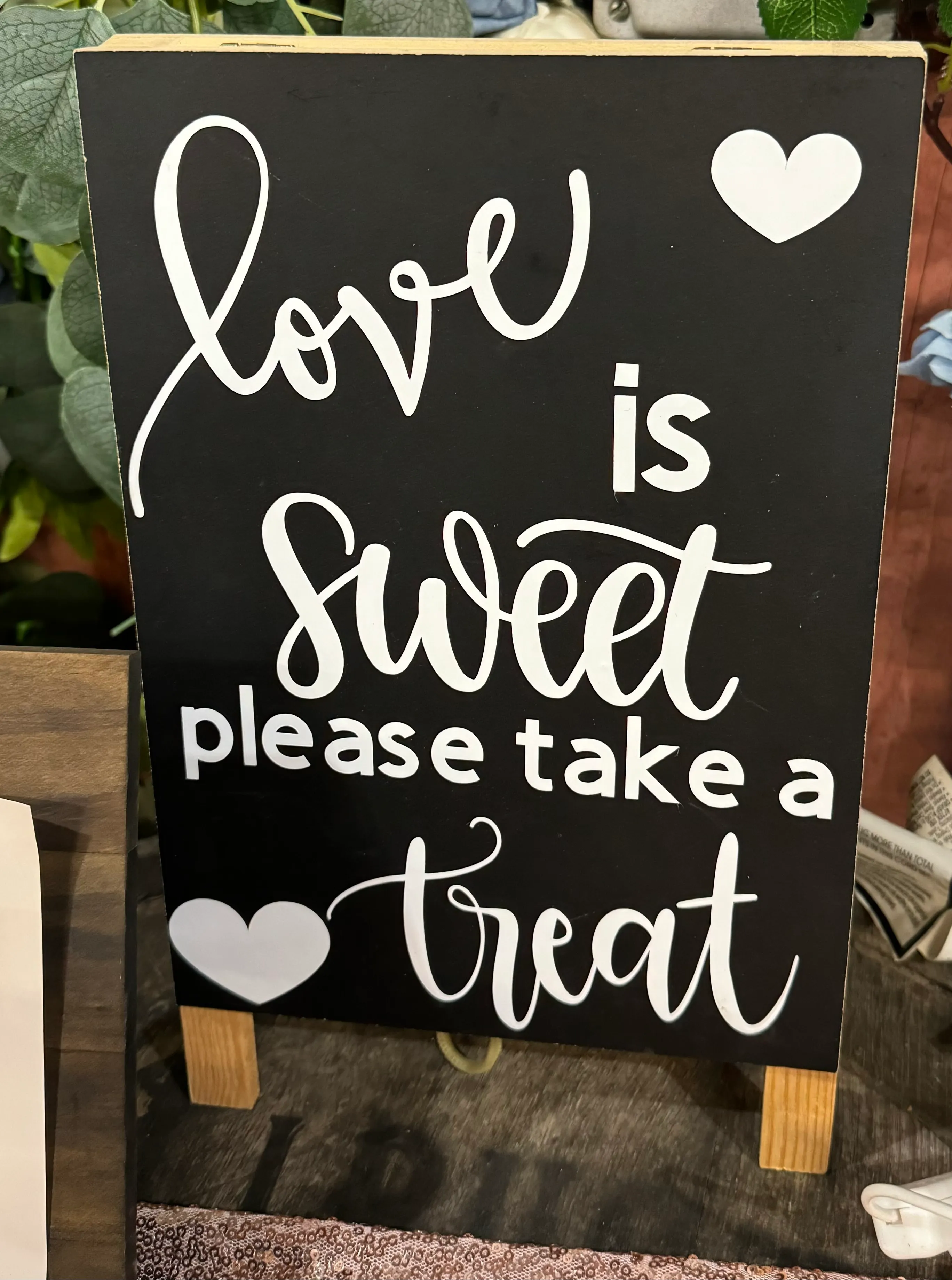 “Love is Sweet” Easel Sign