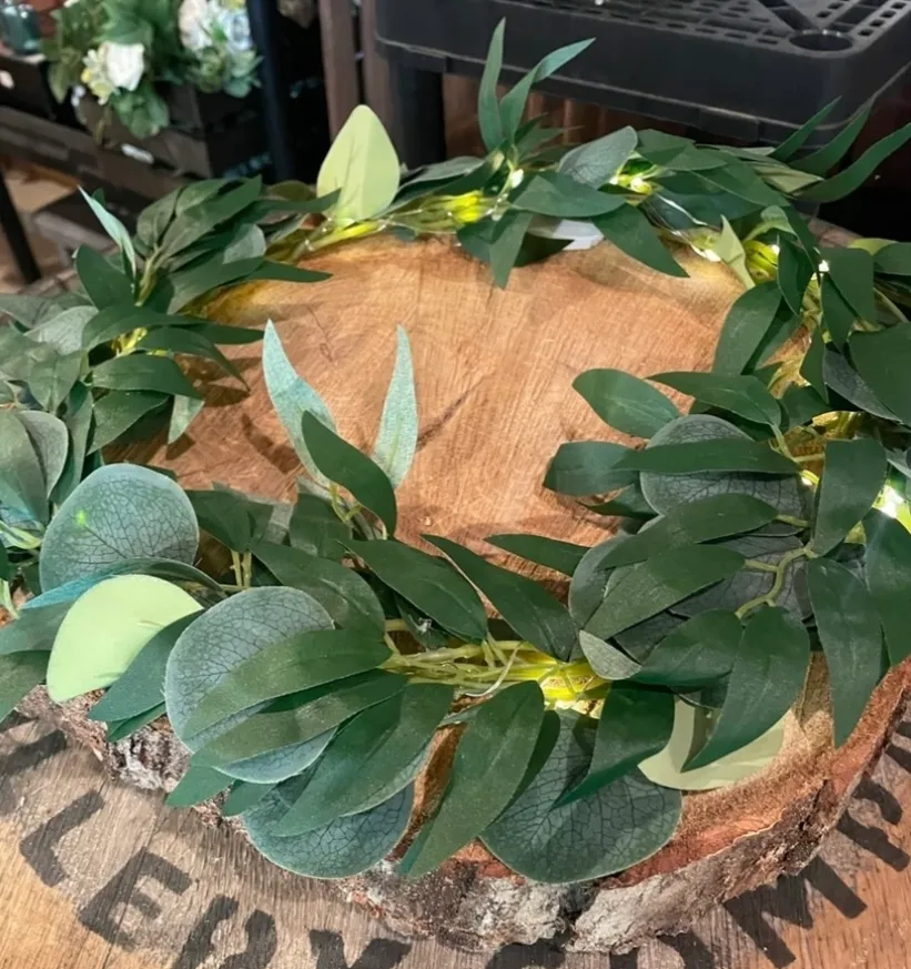 Greenery Wreath Centerpieces with Lights