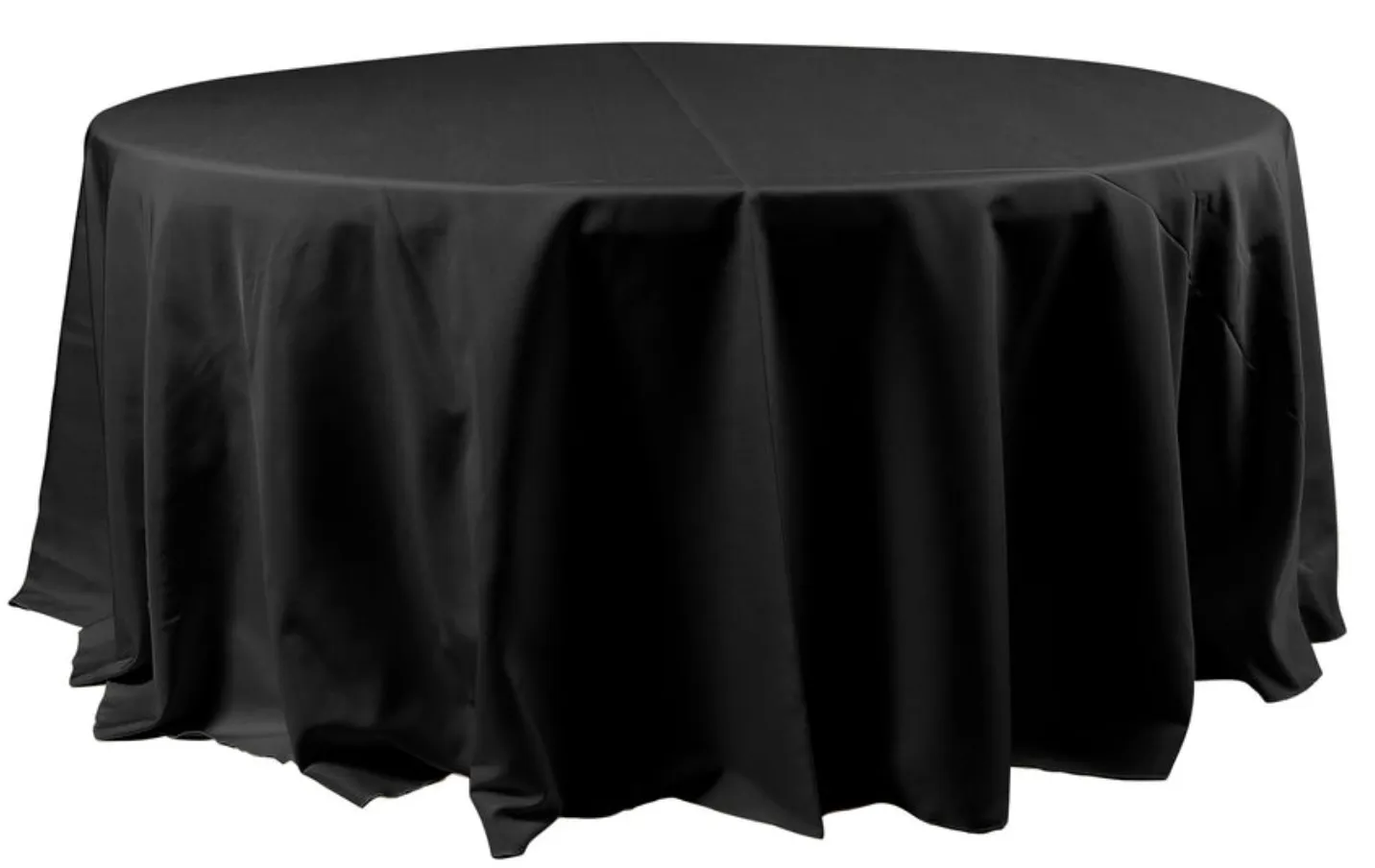 Tablecloths (Black, Round) 120”