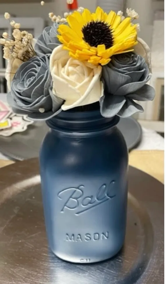 Navy Blue Mason Jars