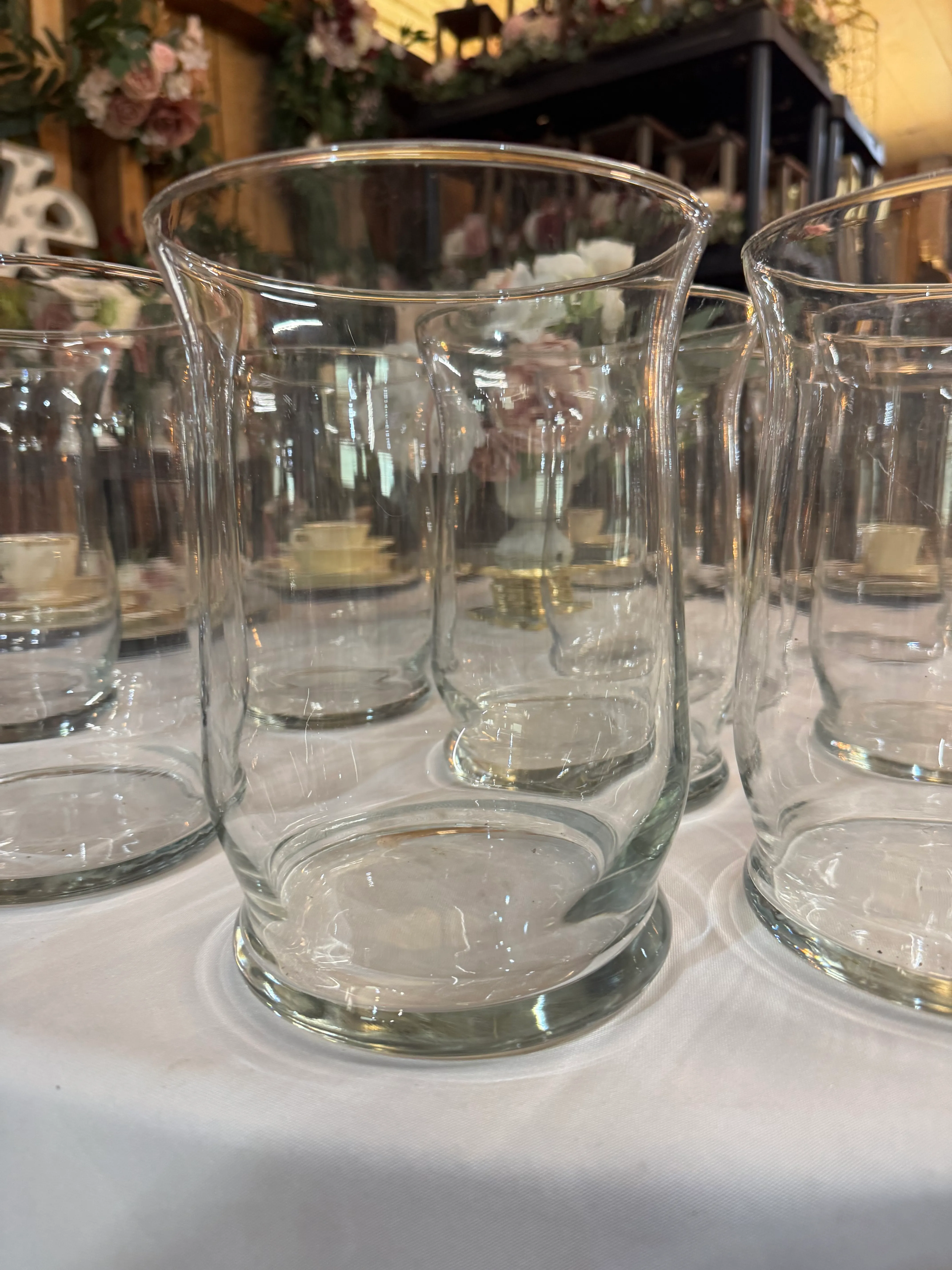 8" Tall Wide Mouth Vases