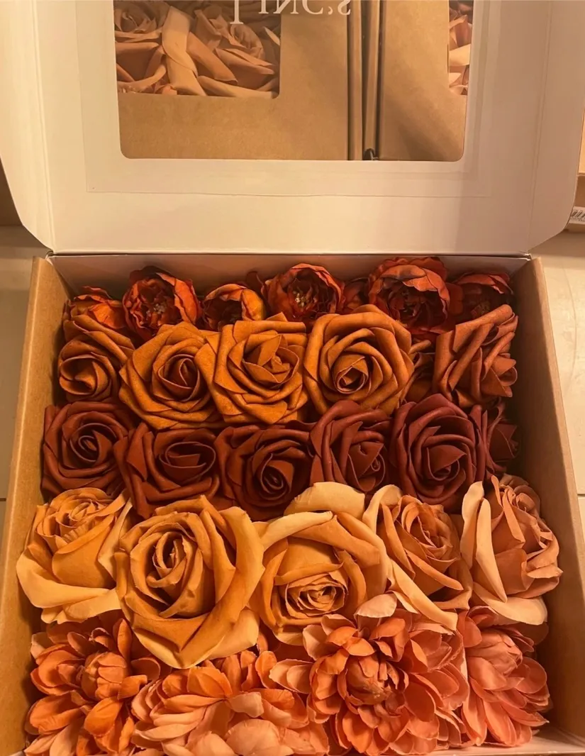 Ling’s Moments Loose Flowers in Sunset Terracotta (Box)