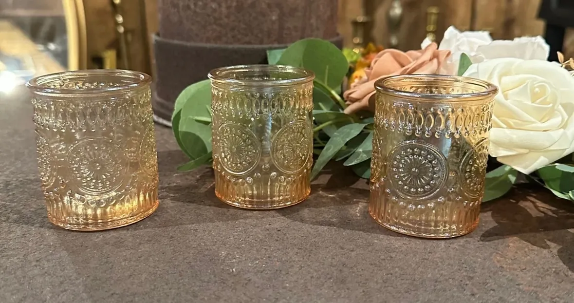 Rose Gold Tall Votives