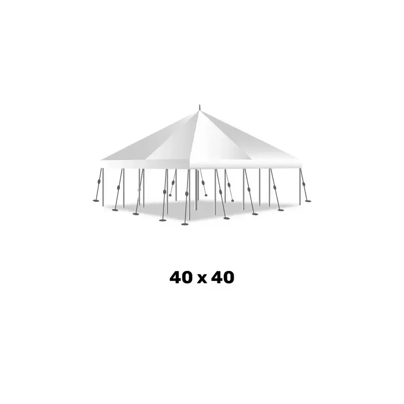 40x40 High Peak Pole Tent (Includes Setup & Takedown)
