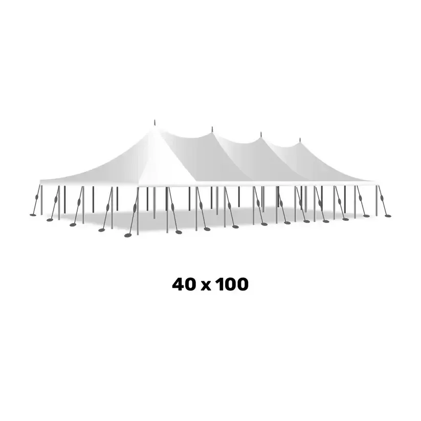 40x100 High Peak Pole Tent (Includes Setup & Takedown)