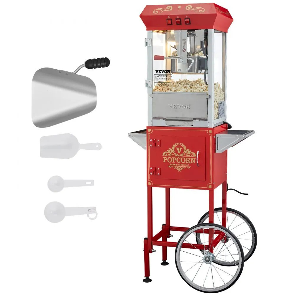 Popcorn Machine with Rolling Stand
