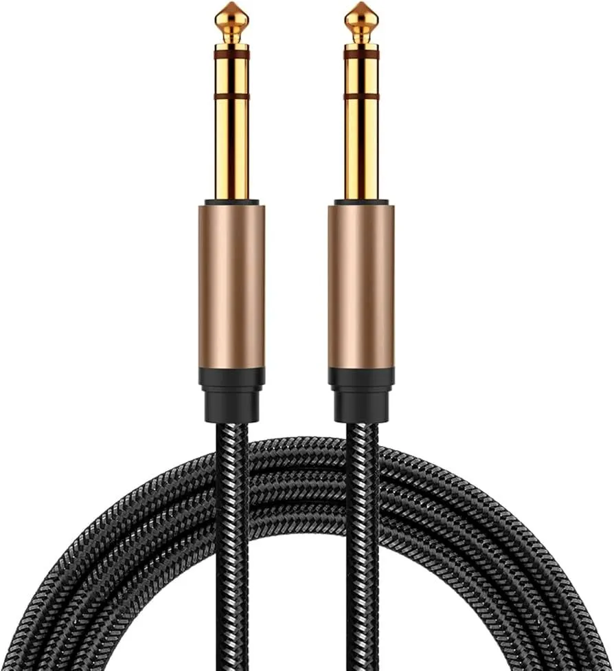 1.5m 6.5mm male to male cable