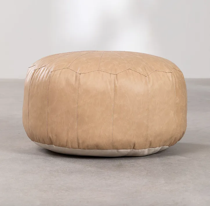 MOROCCAN POUF BEIGE